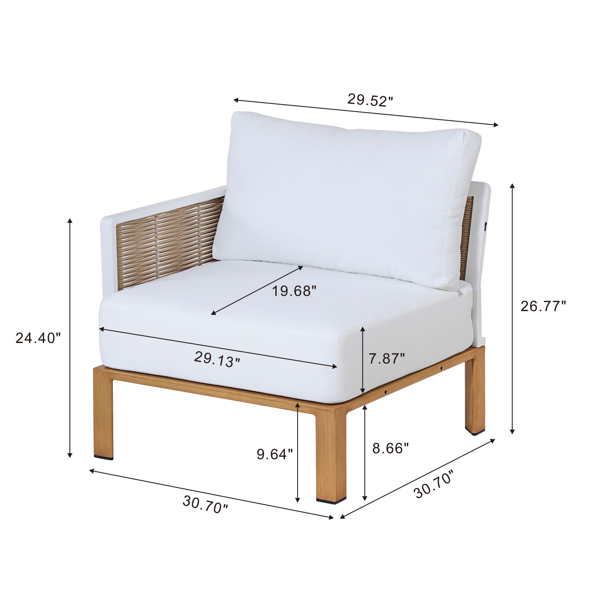 Vine - 4 Piece Outdoor Conversation Set - White