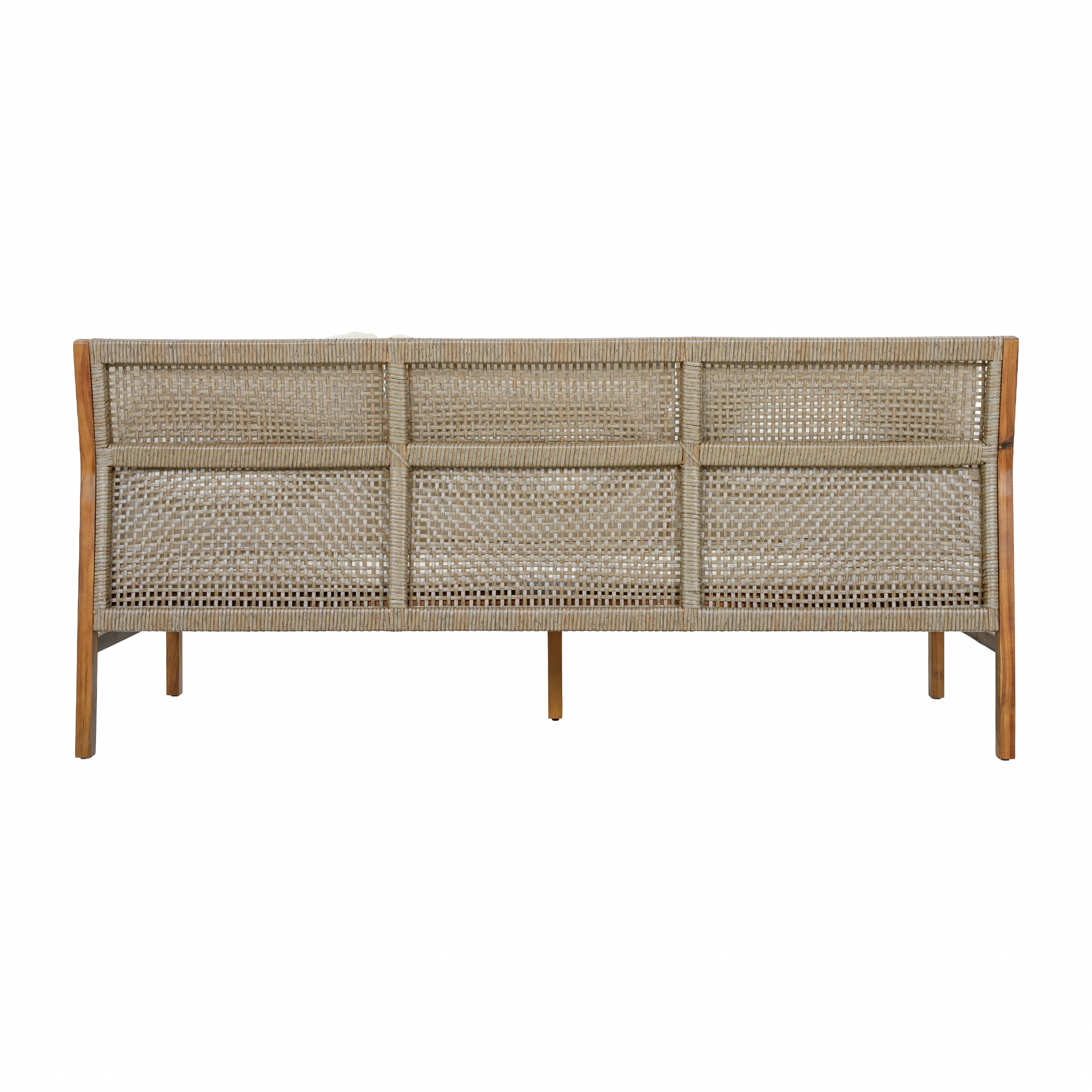 3 Piece Acacia Wood Patio Furniture Set with Coffee Table