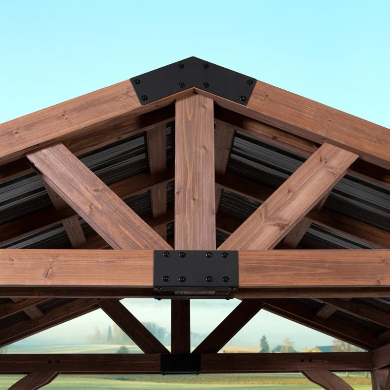 Arlington 12 Ft. W X 10 Ft. D Solid Wood Patio Gazebo