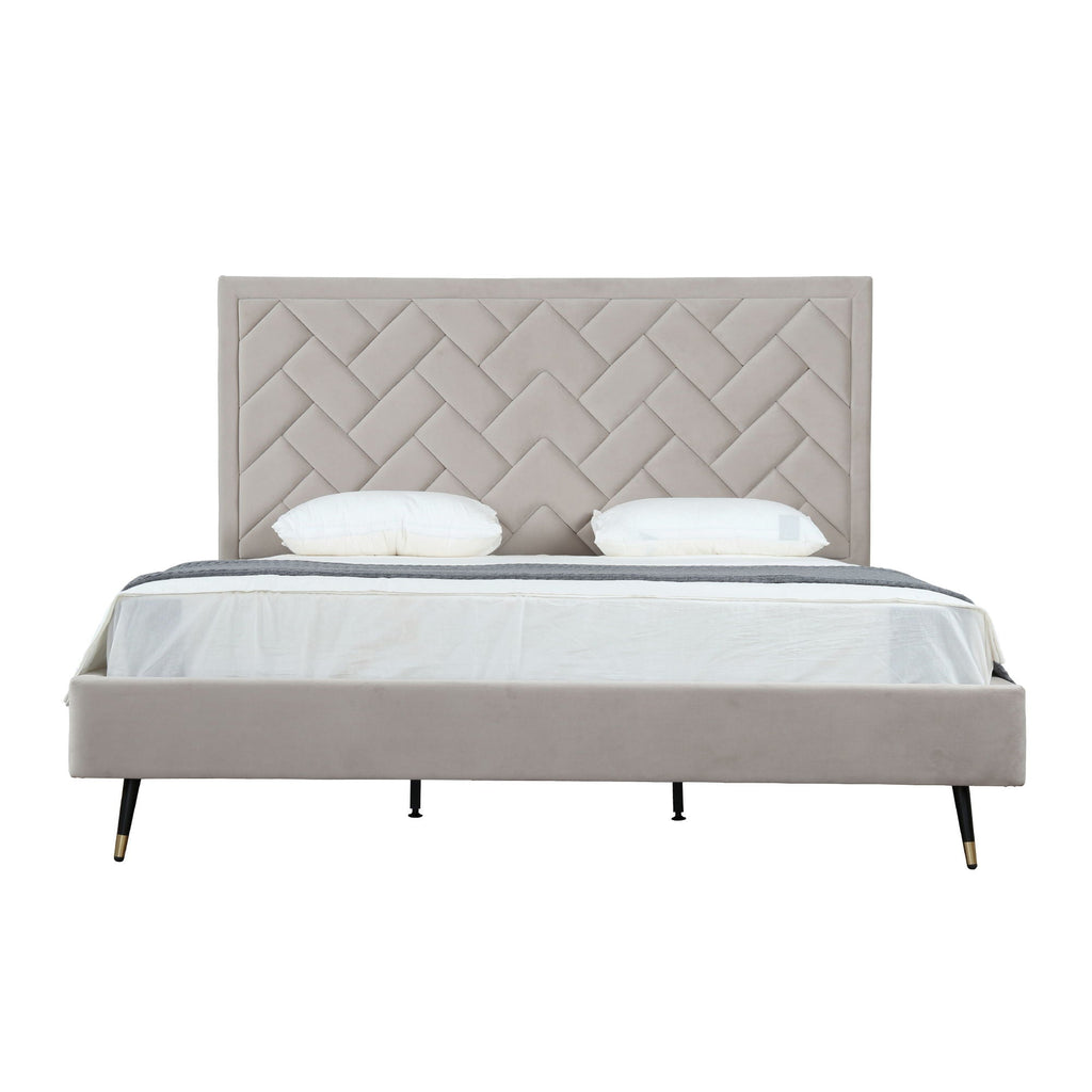 Crosby - Bed With Upholstered Headboard And Slats