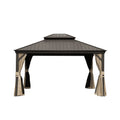 10' x 12' Hardtop Aluminum Gazebo with Double Canopy