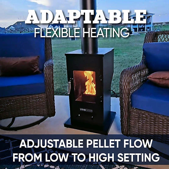Even Embers Pellet Chiminea, 100 sq. ft., 70,000 BTU