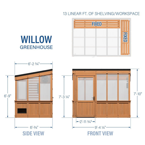 9×6 Willow Greenhouse