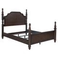 Berwick - 4 Poster Queen Bed With Serpentine Headboard - Dark Oak