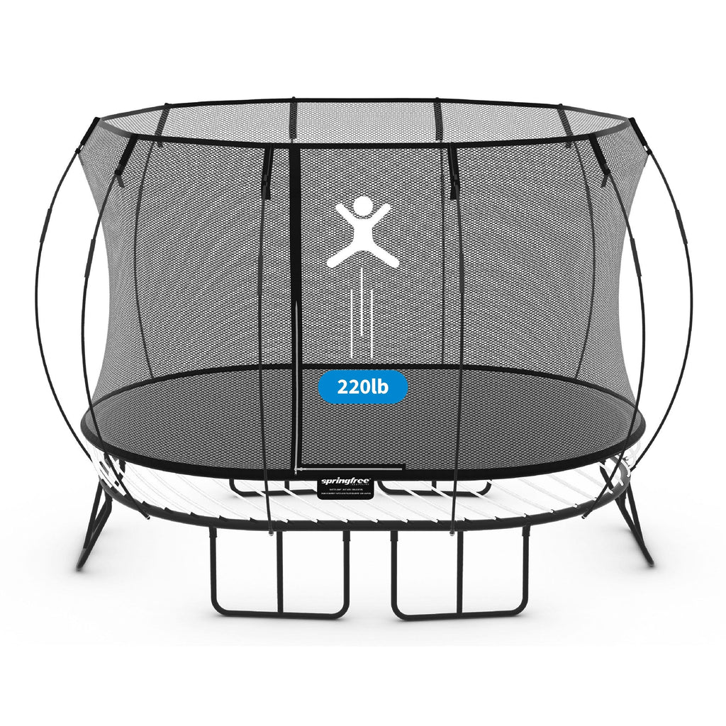 Springfree Trampoline Oval 8 x 13Ft Trampoline & FlexrStep V2 Safety Ladder