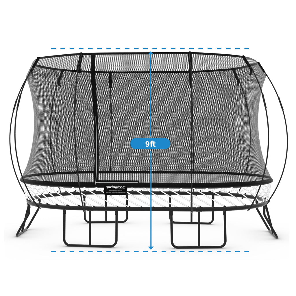 Springfree Trampoline Oval 8 x 13Ft Trampoline & FlexrStep V2 Safety Ladder
