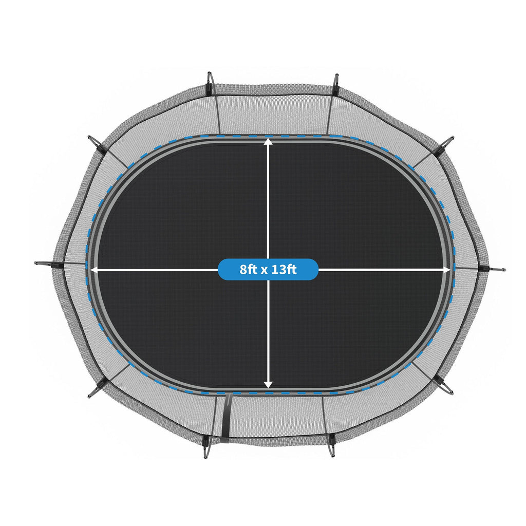 Springfree Trampoline Oval 8 x 13Ft Trampoline & FlexrStep V2 Safety Ladder
