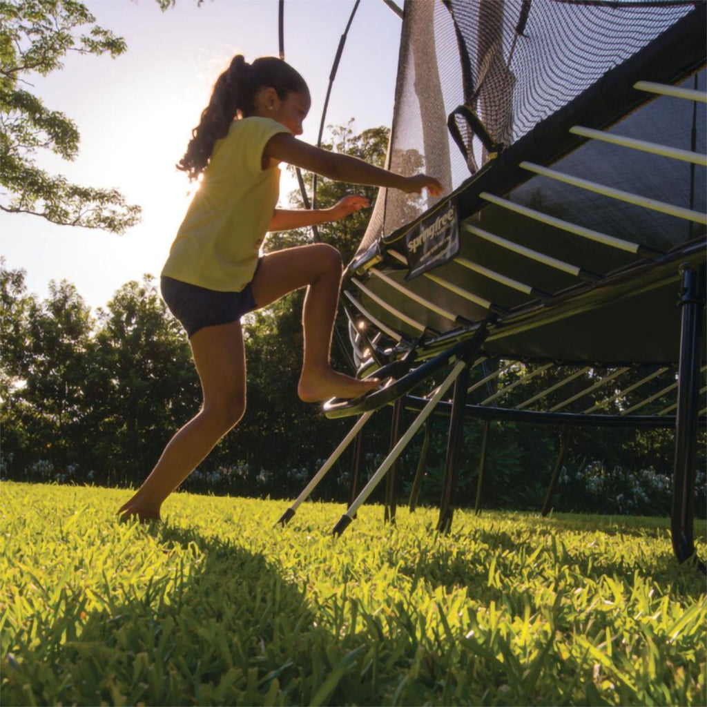 Springfree Trampoline Oval 8 x 13Ft Trampoline & FlexrStep V2 Safety Ladder