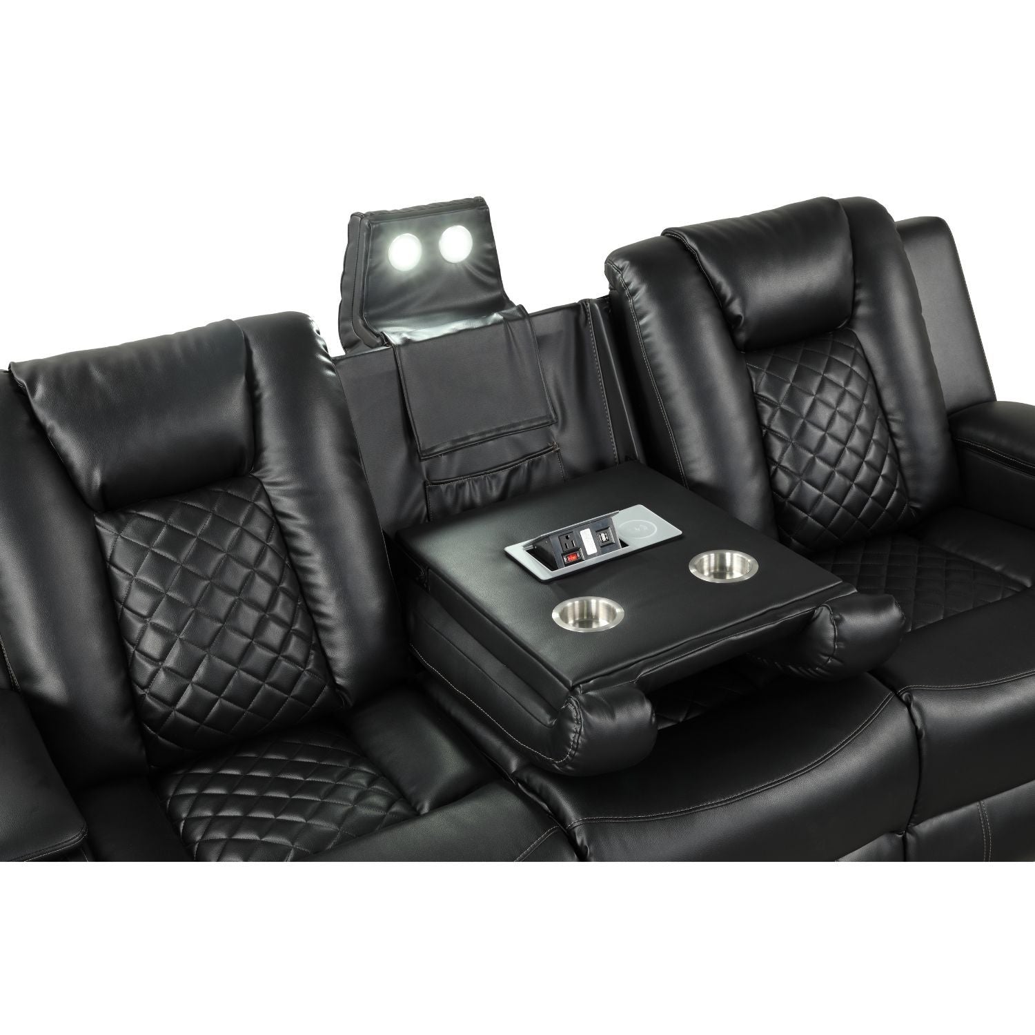 Benz - Power Recliner Set With LED Lighting And USB Charging