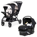 Baby Trend Sit N' Stand Double Stroller with EZ-Lift Plus Infant Car Seat, Khaki