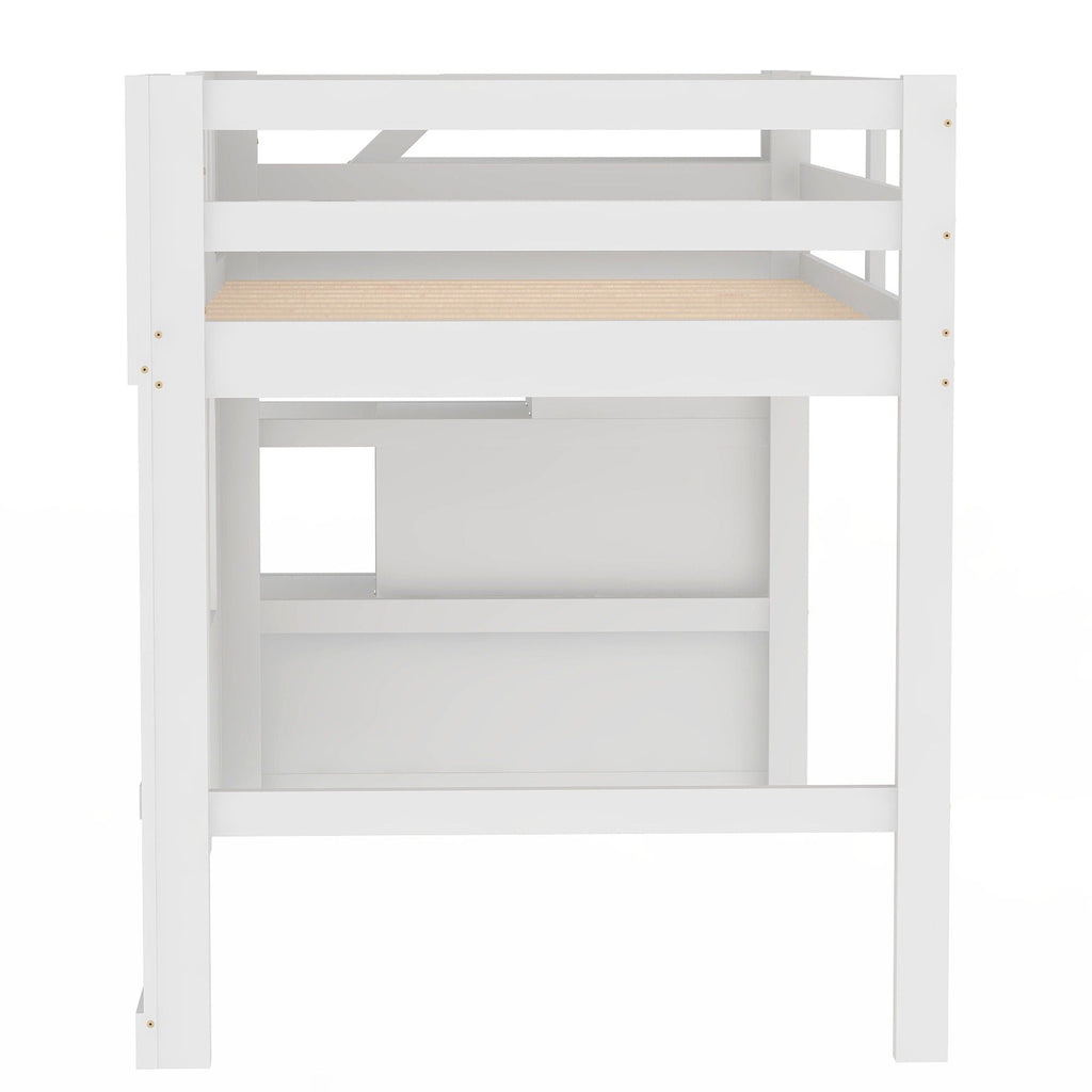 Loft Bed With Storage Staircase And Windows