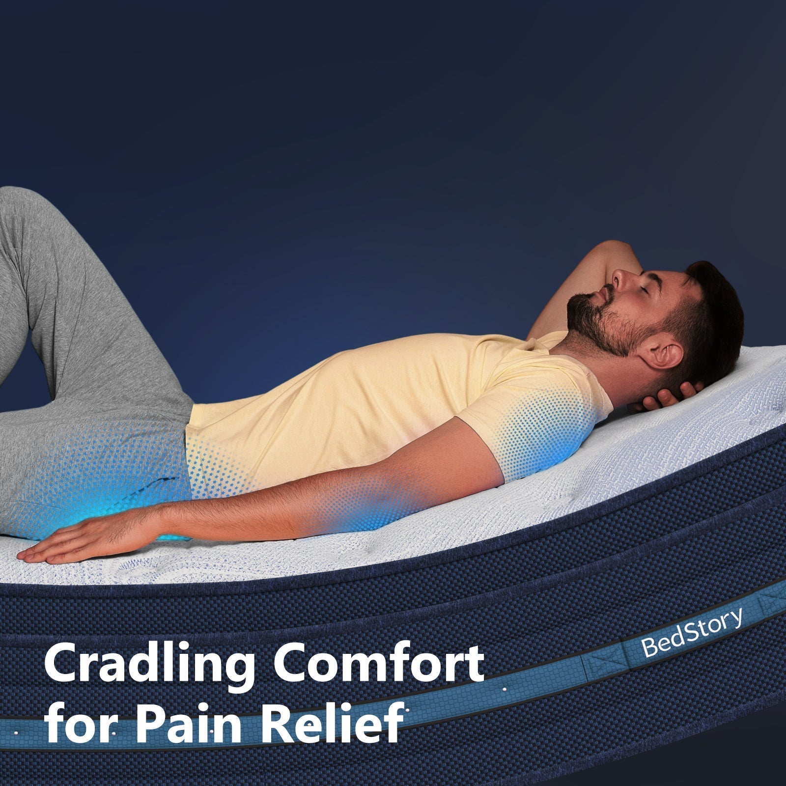 Bedstory Spine Align 12" Full Firm Pressure Relieving Cooling Hybrid Mattress