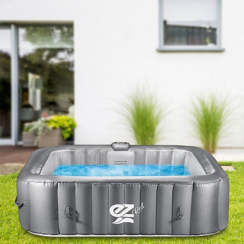 4-Seat Inflatable Pool Spa – Portable Hot Tub Spa with Light and Remote Control