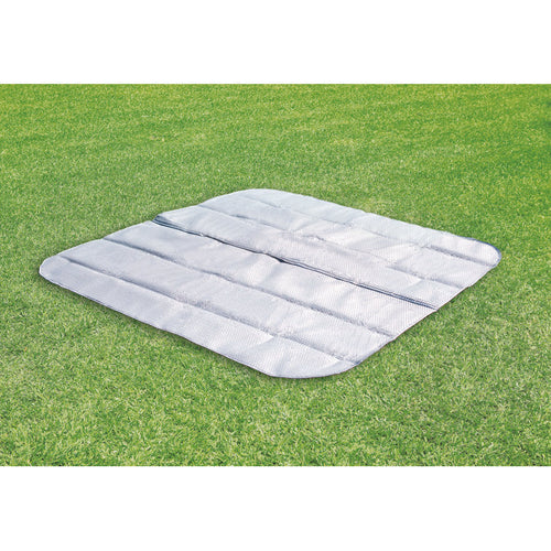 4-person 140 Jet Vinyl Square Inflatable Hot Tub in Off White