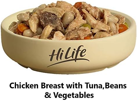 HiLife it's only natural Wet Dog Food - The Luxury Wholesome Hamper with Chicken Breast, Tuna, Salmon, Beef, Vegetables, Multipack of 36 Pouches x 100g