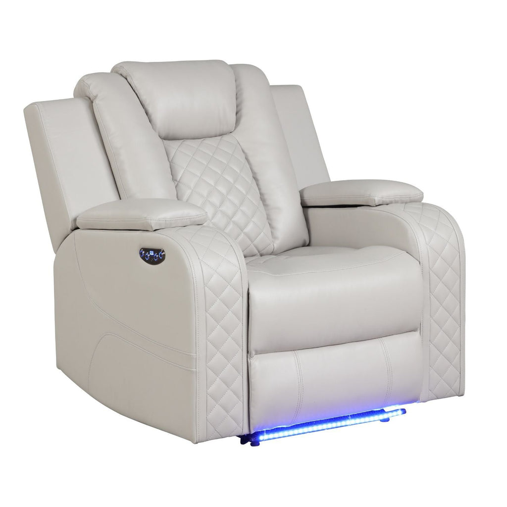 Benz - Power Recliner Set With LED Lighting And USB Charging