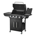 Gas Grill, 4 Burner Propane Gas Grill with Side Burner