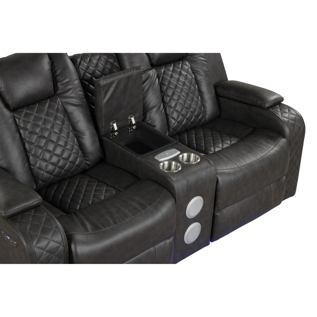 Benz - Power Recliner Set With LED Lighting And USB Charging