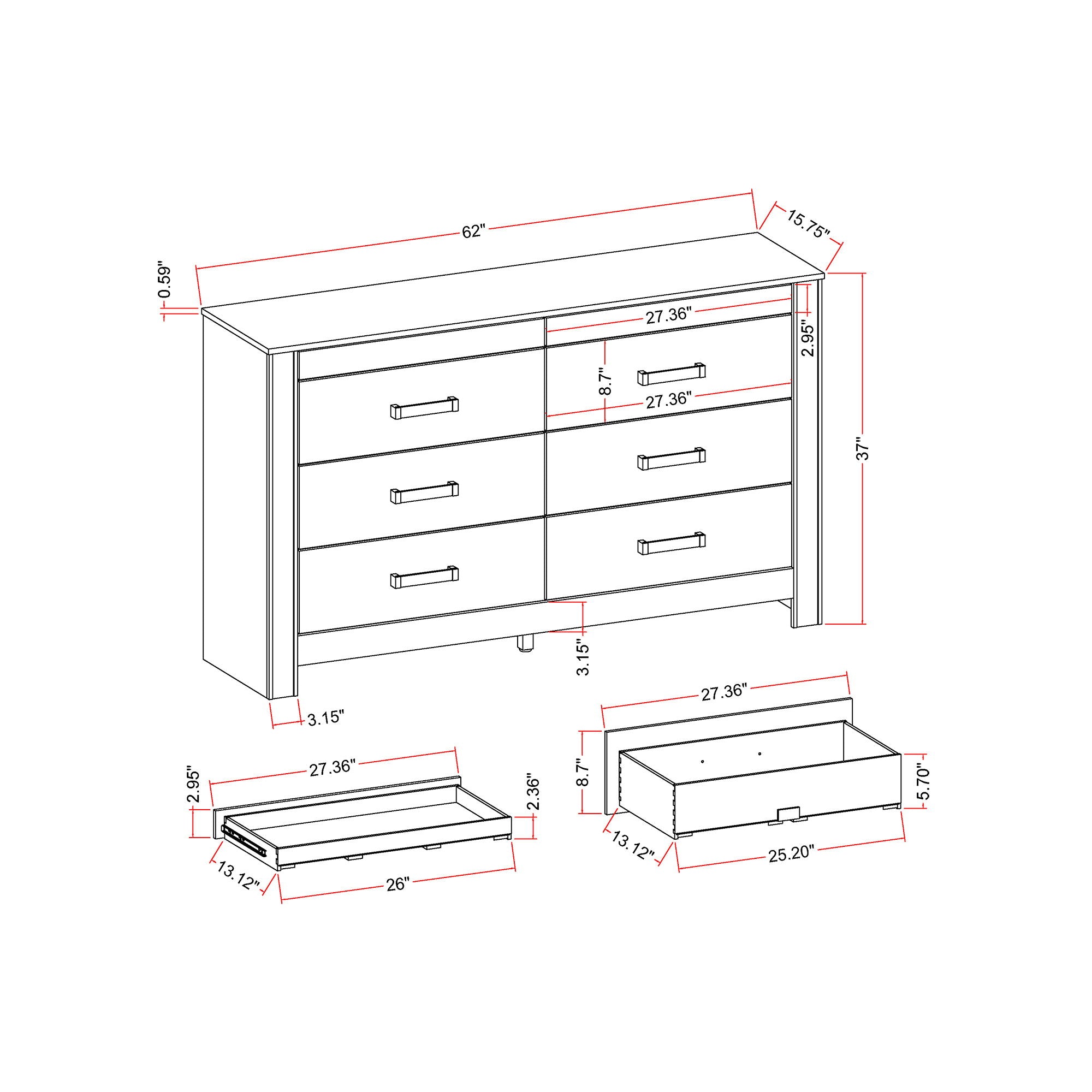 Lorenzo - 5 Piece Bedroom Set With Glittered Detailing