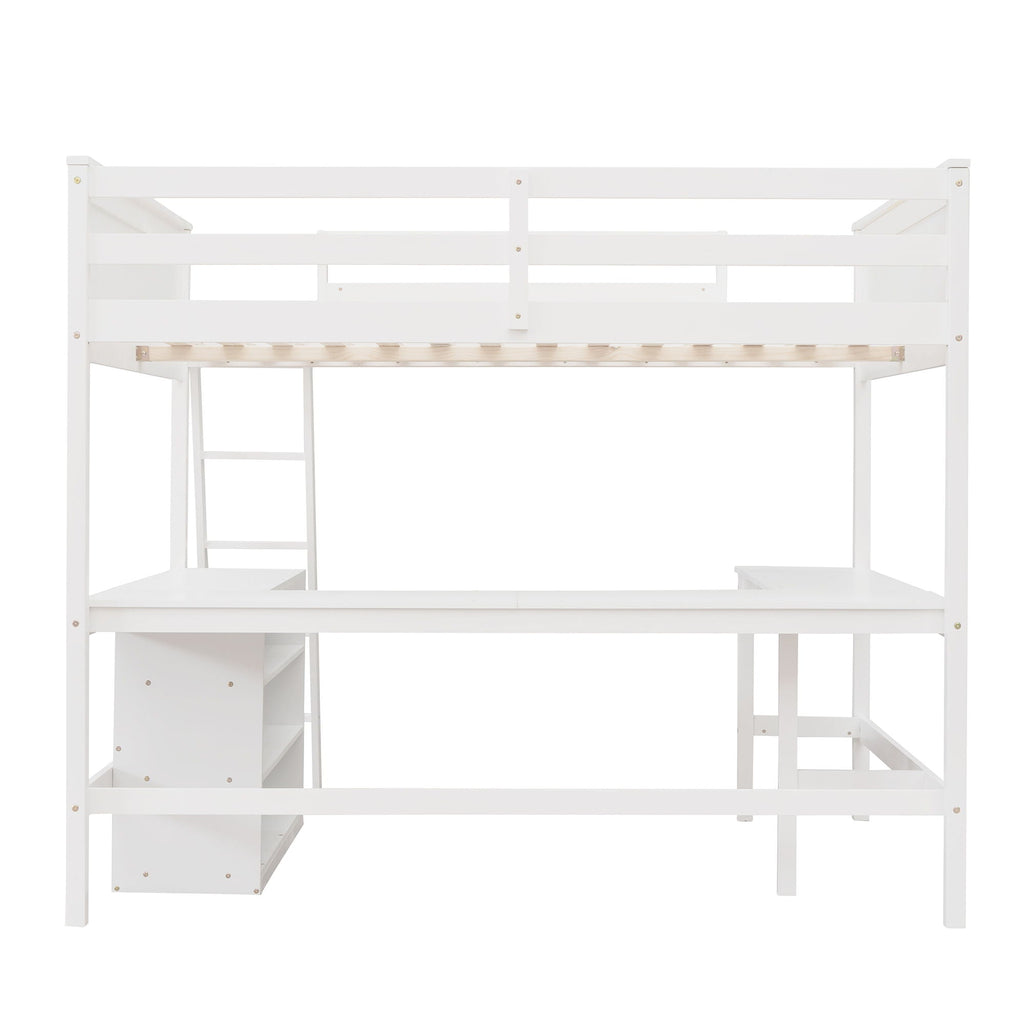 Loft Bed With Shelves With Desk
