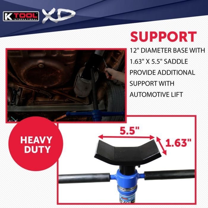 K Tool 3/4 Ton Under Hoist Jack Stand with Pedal