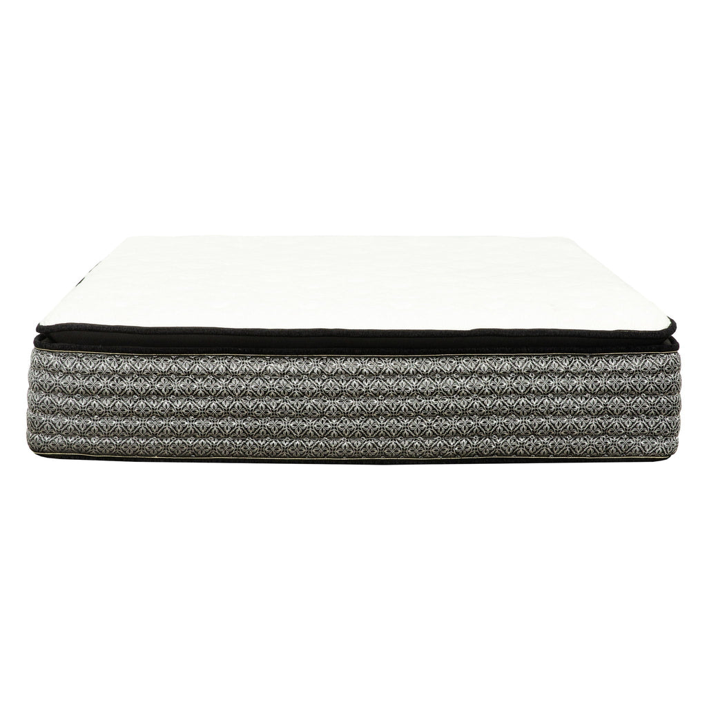 14" Premium Hybrid Mattress In A Box Plush Gel Memory Foam Top With Cooling Technology - Gray / White - Queen