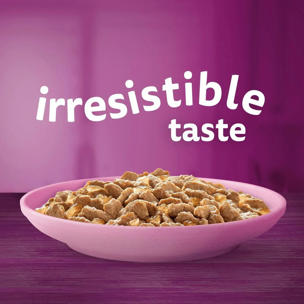 120 x 85g Whiskas Kitten Poultry Feasts Mixed Wet Cat Food Pouches in Jelly