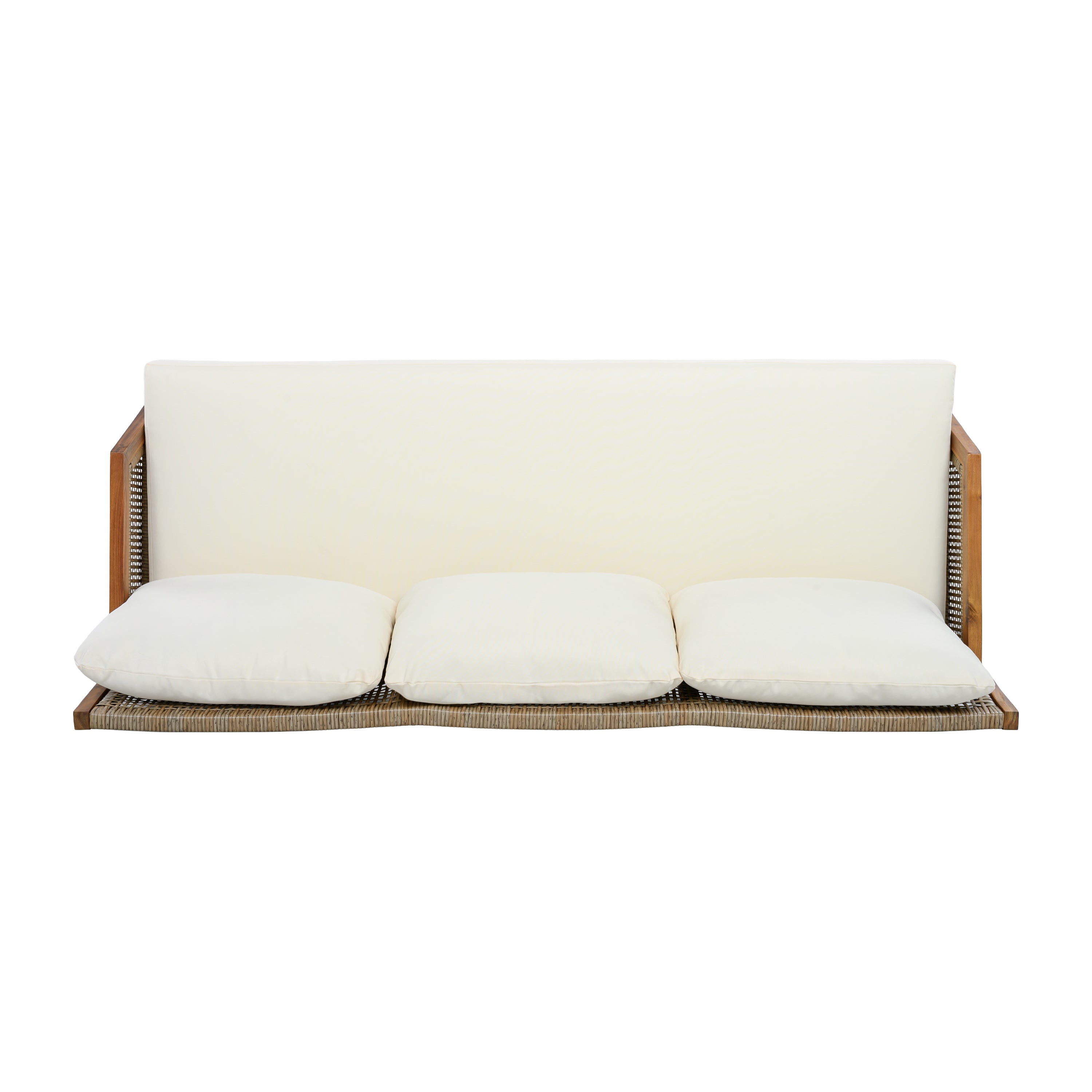 3 Piece Acacia Wood Patio Furniture Set with Coffee Table
