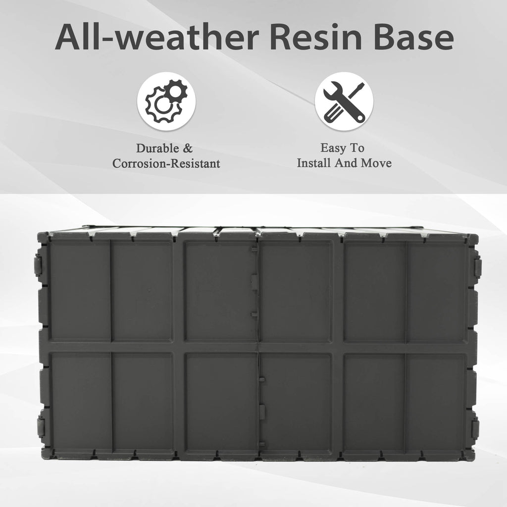 120 Gallon Outdoor Storage Deck Box Waterproof, Large Patio Storage Bin
