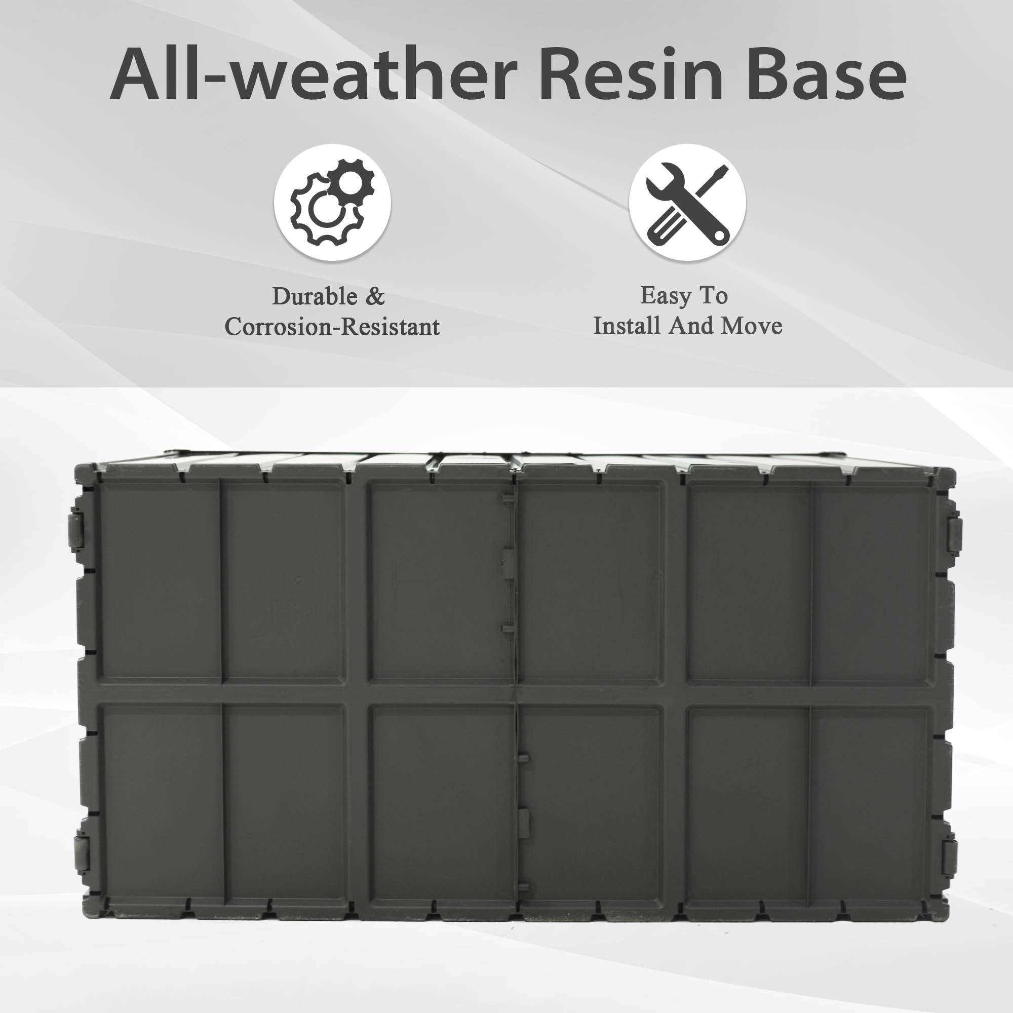 120 Gallon Outdoor Storage Deck Box Waterproof