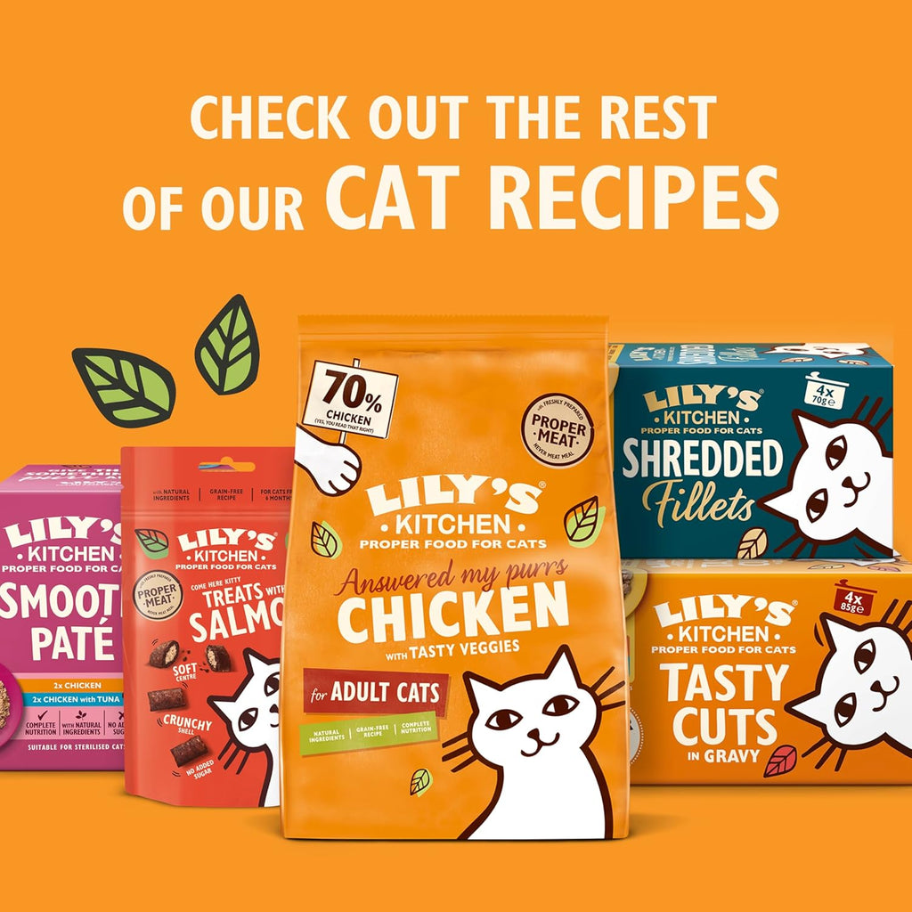 Lily’s Kitchen Smooth Paté, Complete nutrition, Cat Wet Food Multipack (32x85g) Tray for Adult Cats, Grain-Free Recipe With Natural Ingredients and With Freshly Prepared Meat & Offal