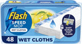 Flash Speedmop Wet Floor Cleaning Wipes, 48 Cloths (24 x 2), Antibac Lemon Multi-Surface