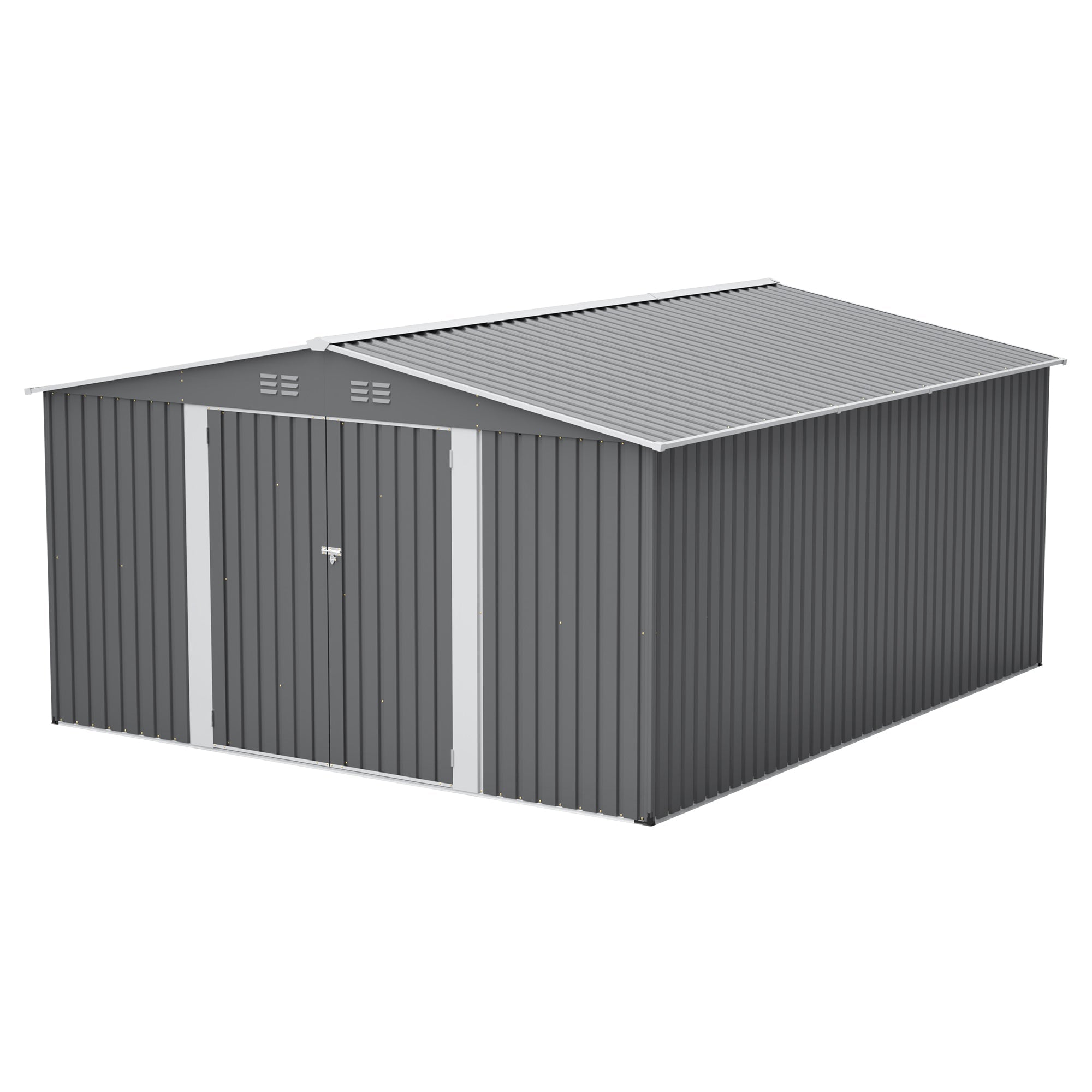 12×14 ft Outdoor Metal Storage Shed