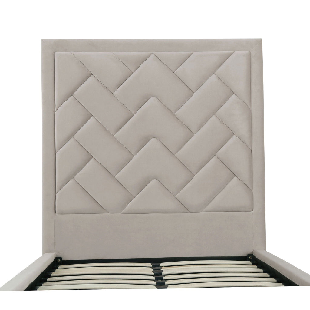 Crosby - Bed With Upholstered Headboard And Slats