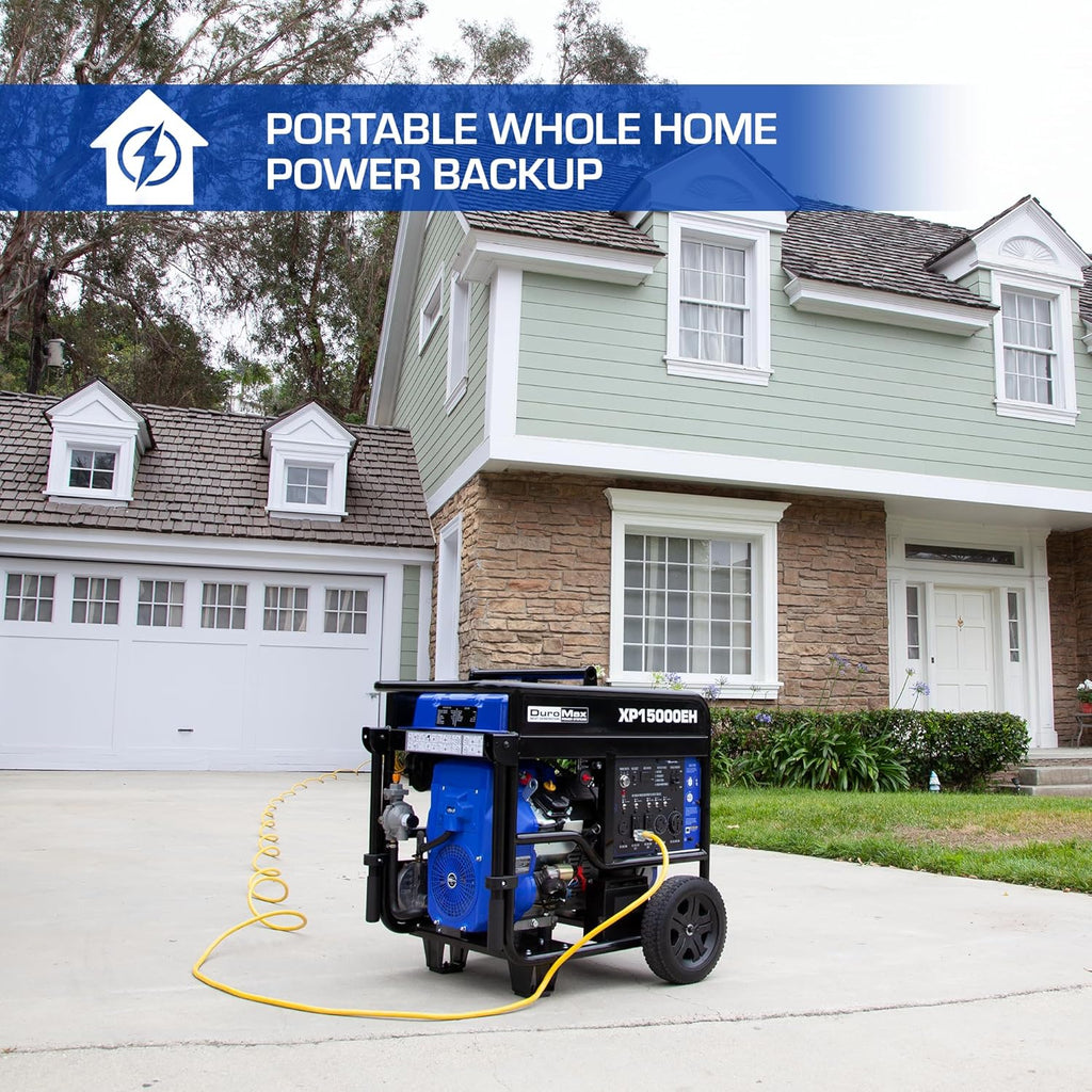 DuroMax XP13000EH Dual Fuel Portable Generator 13000 Watt Gas