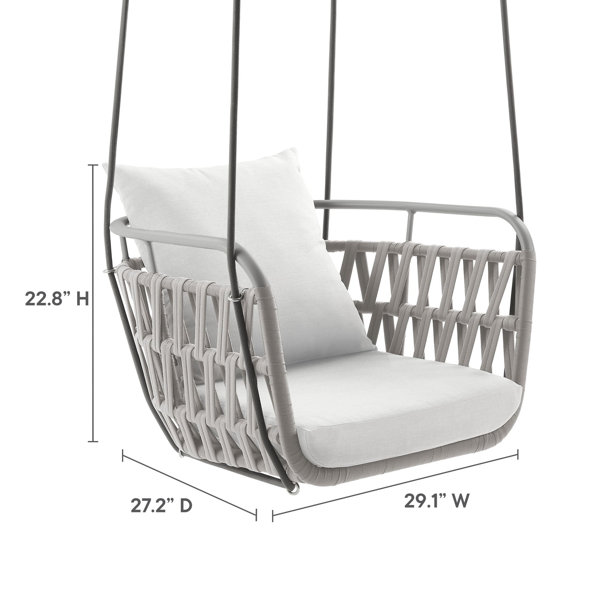 Kaliah Outdoor Patio Aluminum Swing Chair by Modway
