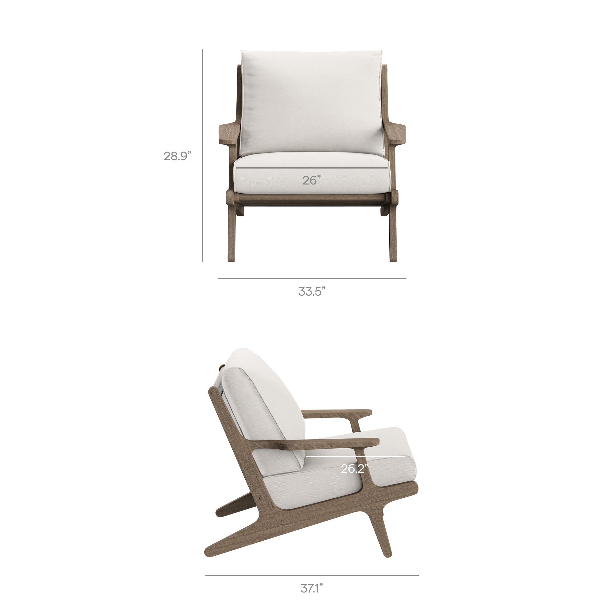 Saratoga 5-Piece Outdoor Patio Teak Wood Furniture Set by Modway