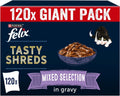 FELIX Tasty Shreds Mixed Selection in Gravy Wet Cat Food 120x80g