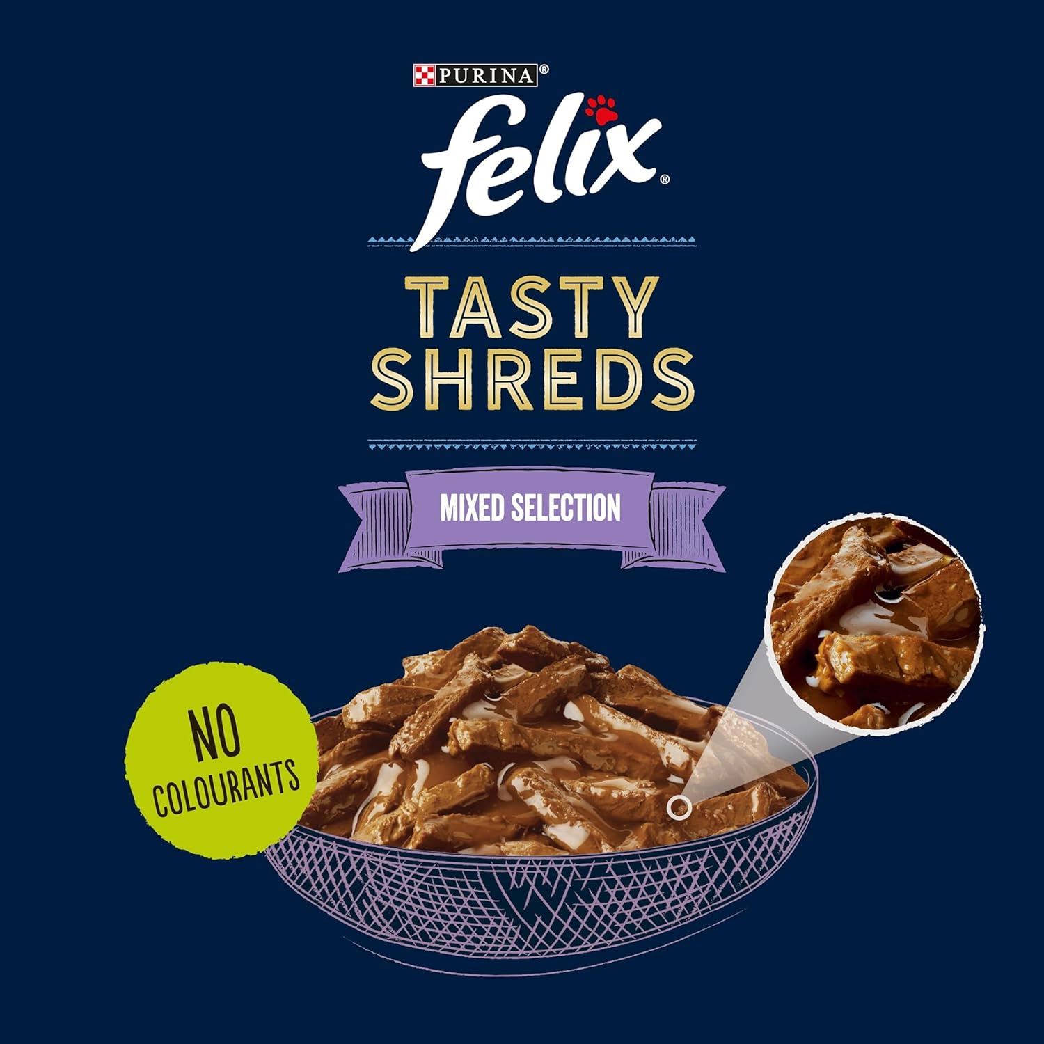 FELIX Tasty Shreds Mixed Selection in Gravy Wet Cat Food 120x80g