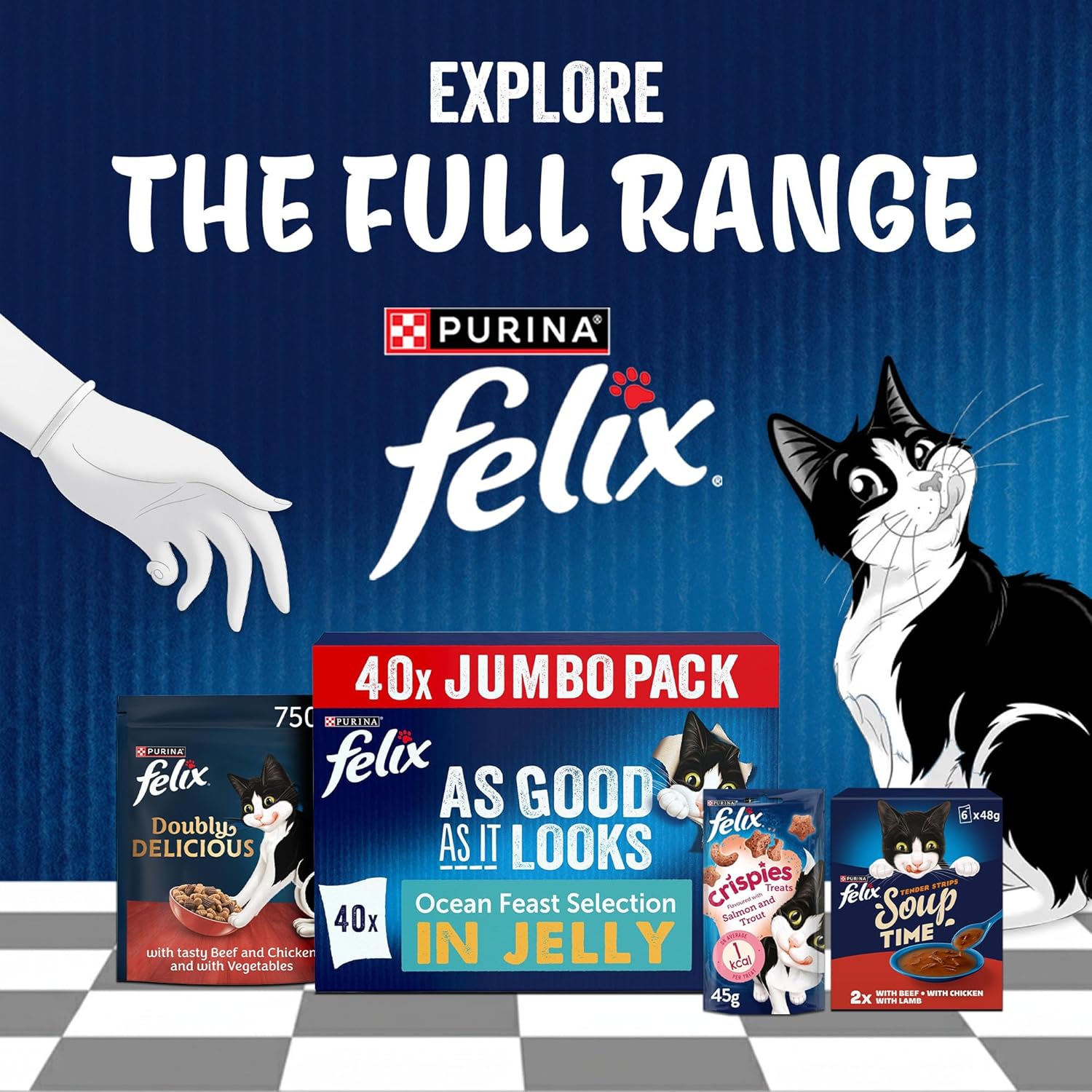 FELIX As Good As it Looks Ocean Feasts Wet Cat Food 40x85g