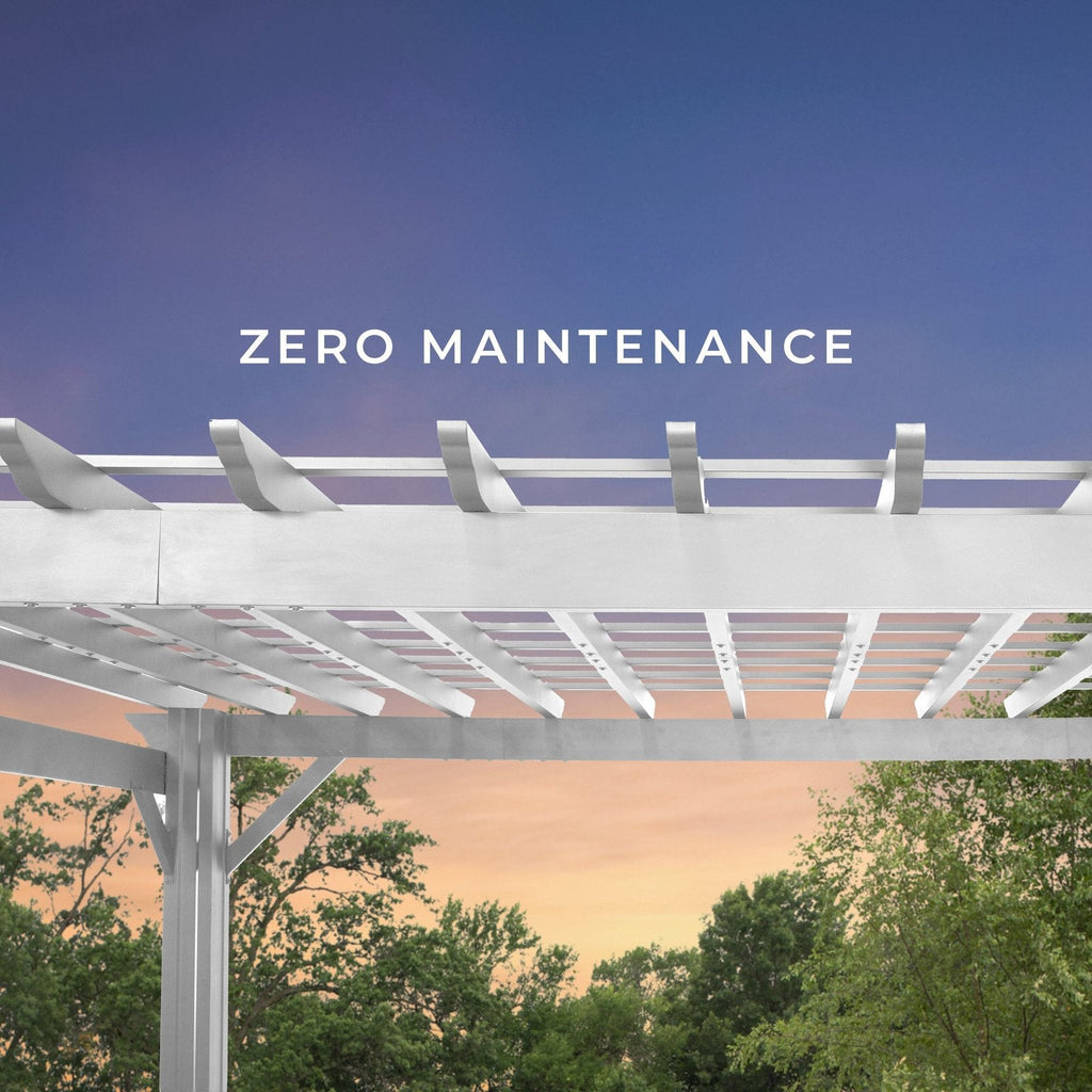16×12 Hawthorne Traditional Steel Pergola With Sail Shade Soft Canopy