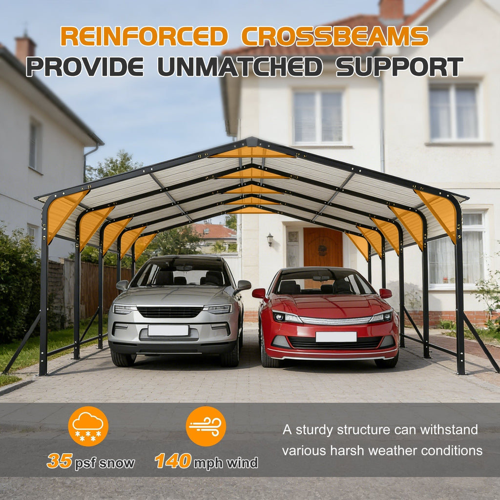 20'x20' Galvanated Steel Carport Canopy