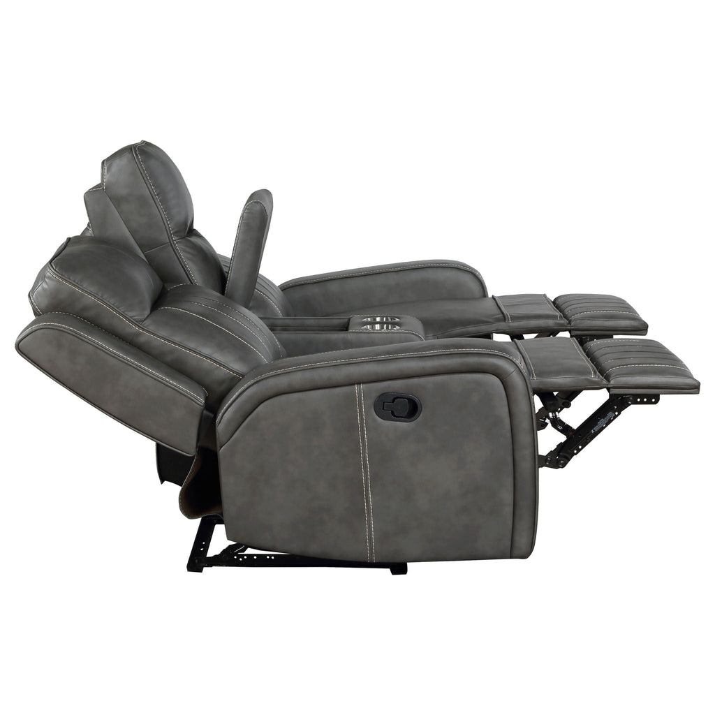 Forrest - 2 Piece Motion Reclining Sofa Set - Gray