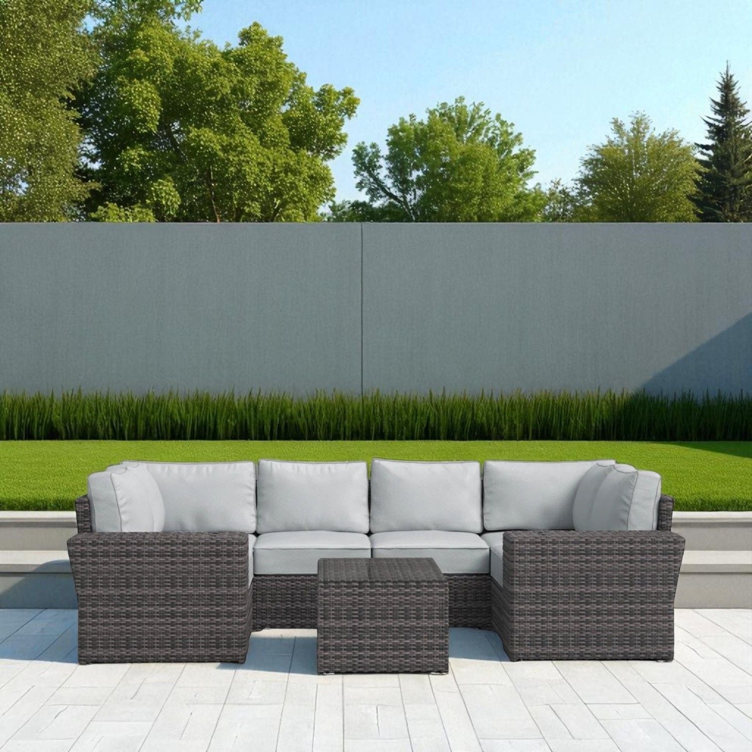 Stylish Wicker Patio Set Table