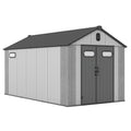 8x16Ft Resin Outdoor Storage Shed with Carpet