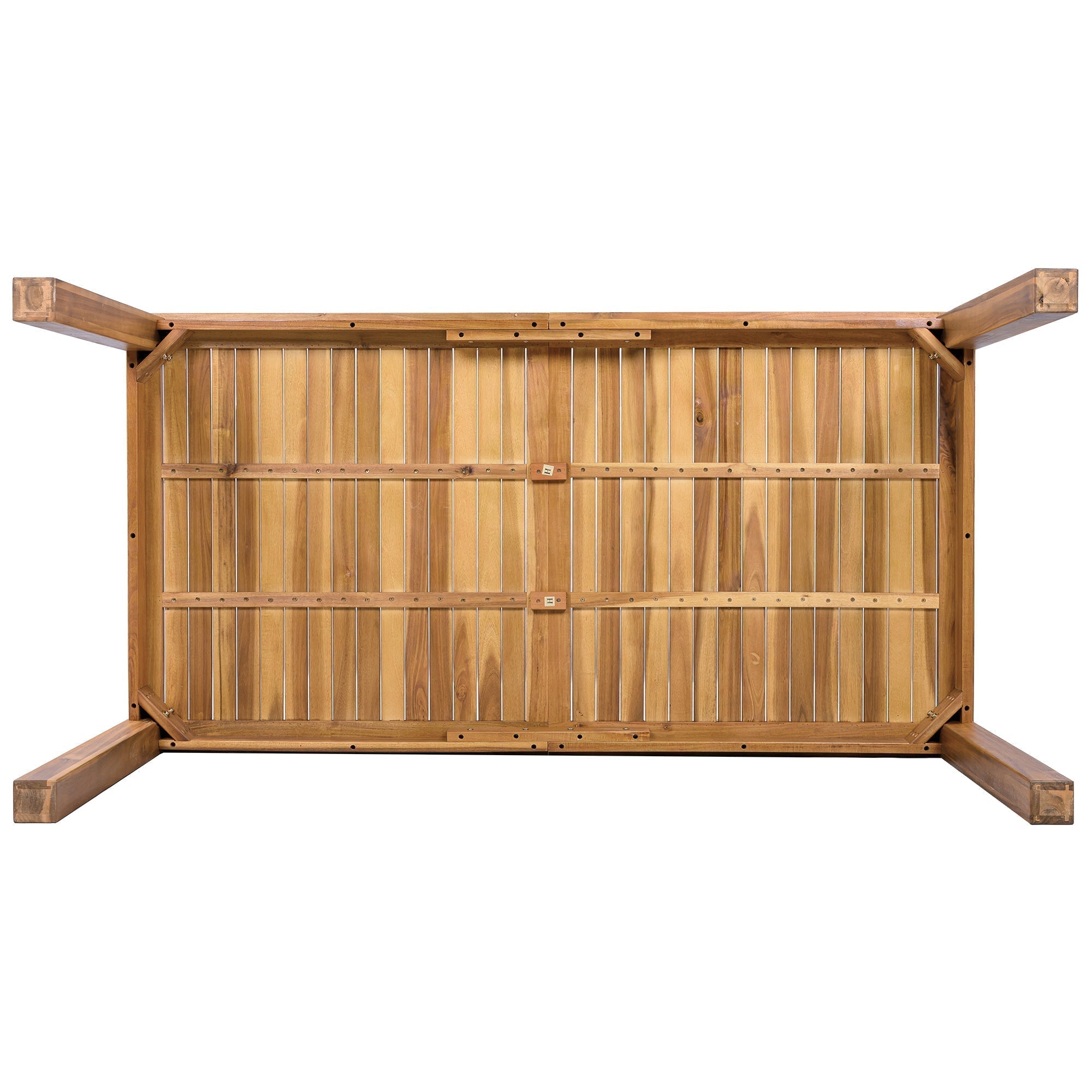 TOPMAX Patio 5pcs Wooden Dining Table Set