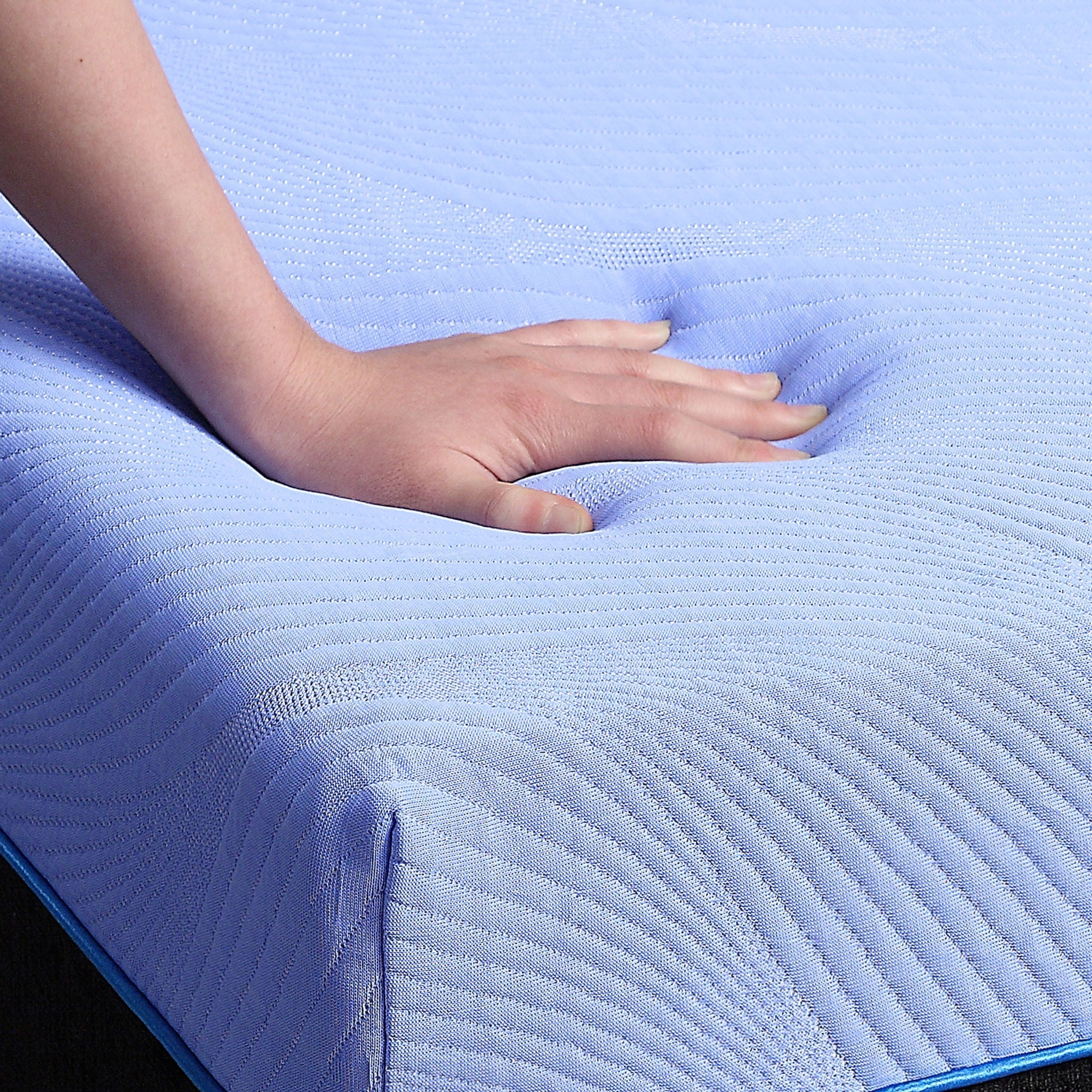 Refresh - 12" Flex Head Latex Foam Hybrid Mattress And Adjustable Base Bundle - Blue - King