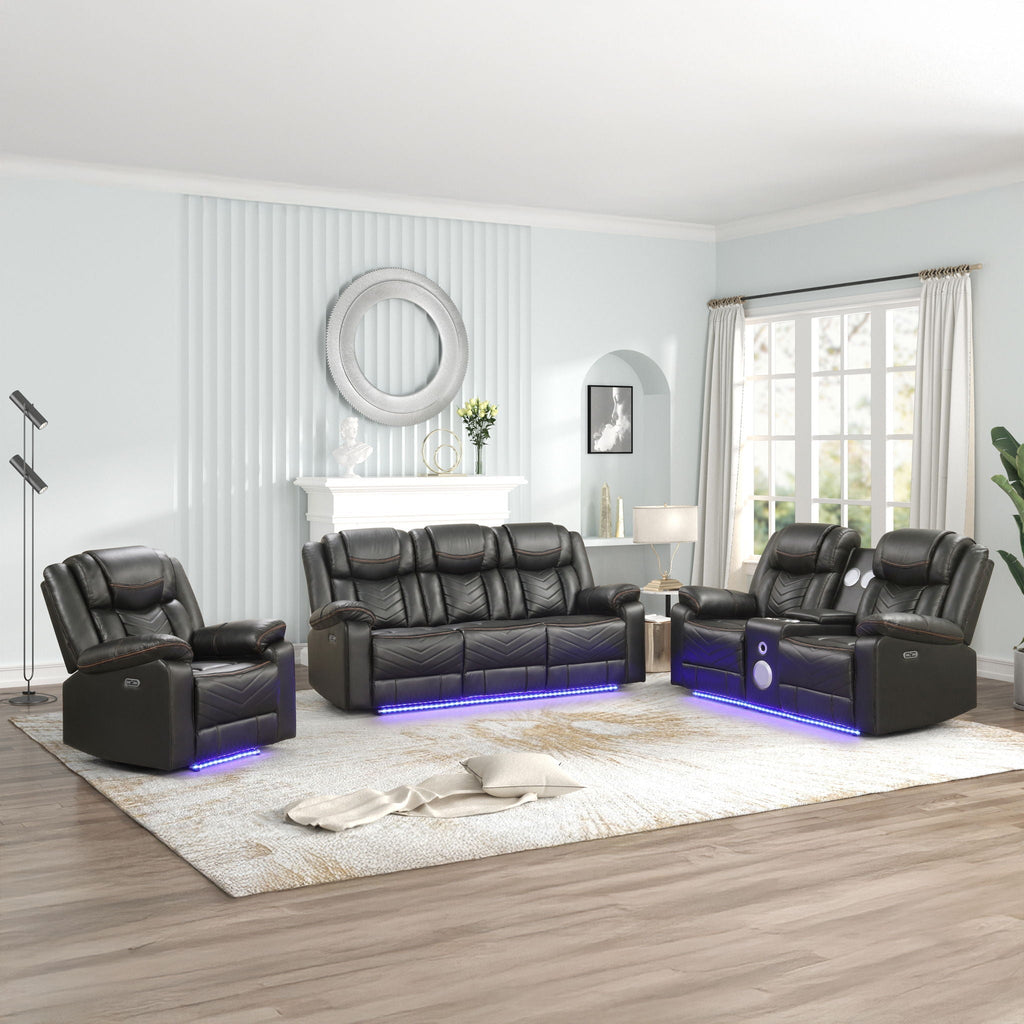 Challenger LED Power Recliner Set