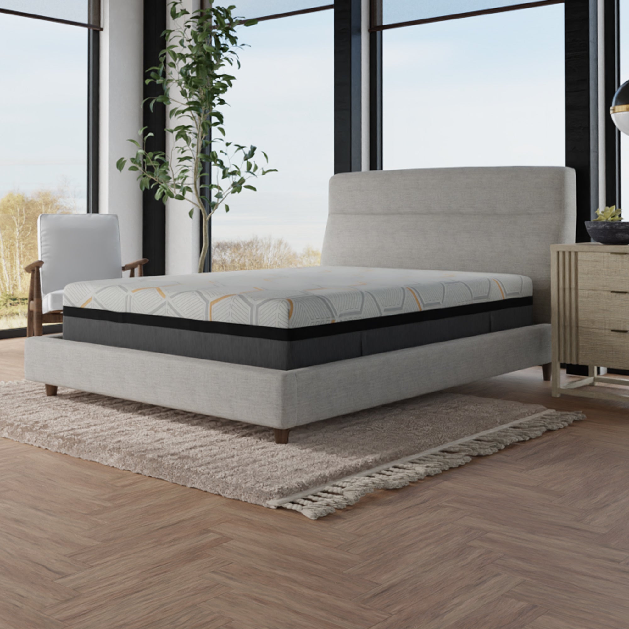 Hybrid Copper Gel Cooling Memory Foam Mattress with Edge Support