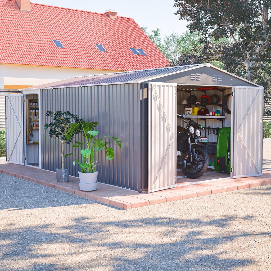 10x14 Ft Outdoor Metal Storage Shed